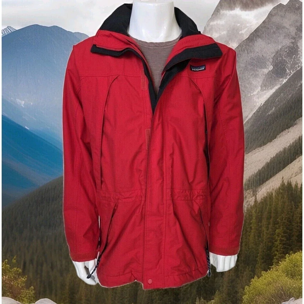 Patagonia Storm Jacket Gore-Tex Multi-Season Shell Hood Red Men's S SEE DESC
